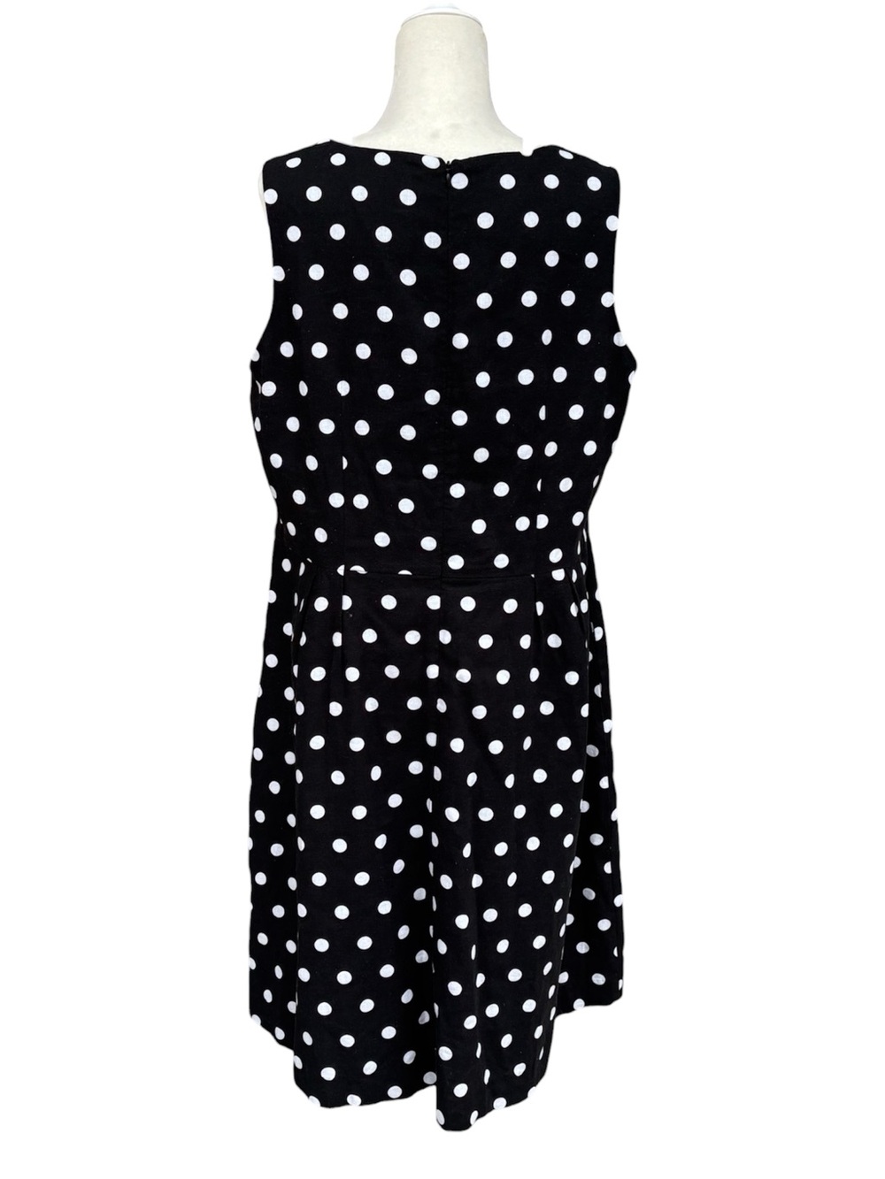 Chadwicks of Boston Polka Dot Dress Black White 18T NWOT Linen Blend - Picture 3 of 9
